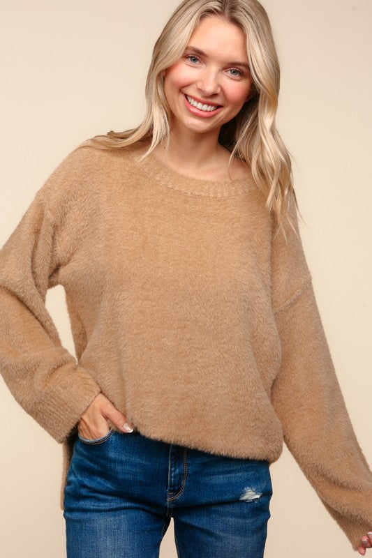 Soft Brushed Sweater Knit Top