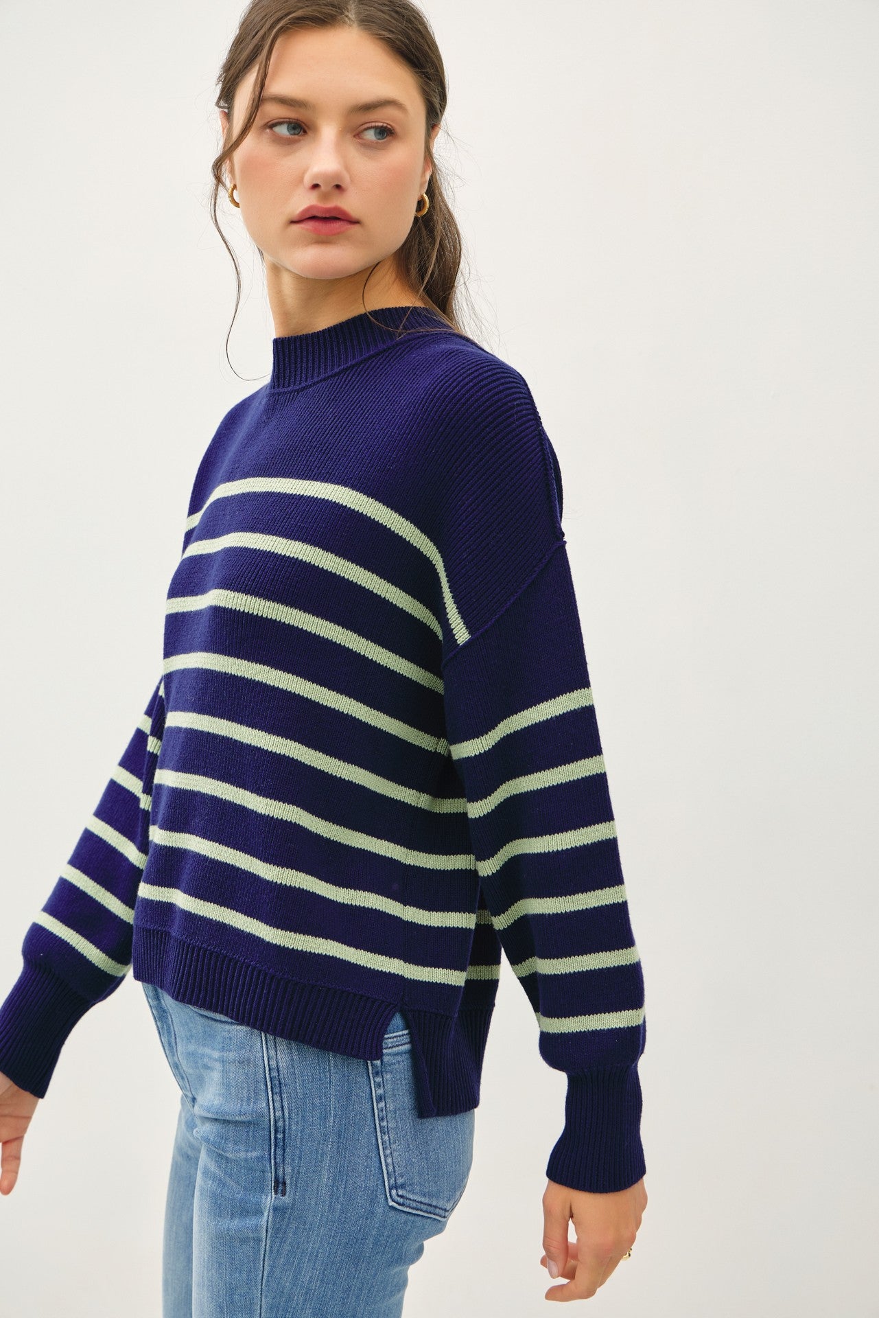 Chunky Knit Striped Sweater