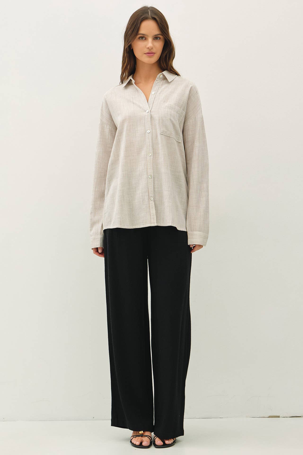 Hairline Striped Button Down