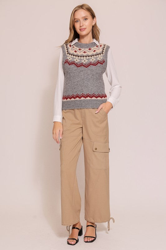 Nordic Pattern Sweater Vest