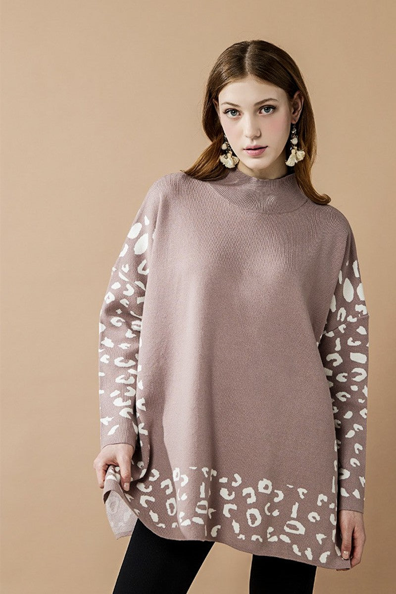 Oversized Mock Neck Tunic