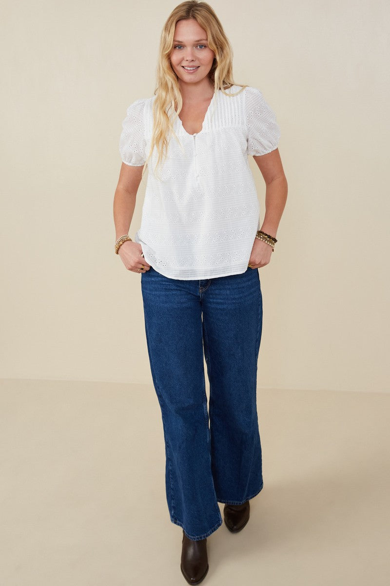 Floral Eyelet Blouse