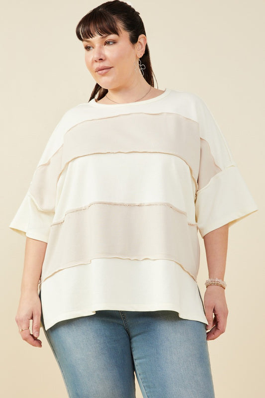 Color Block French Terry Top