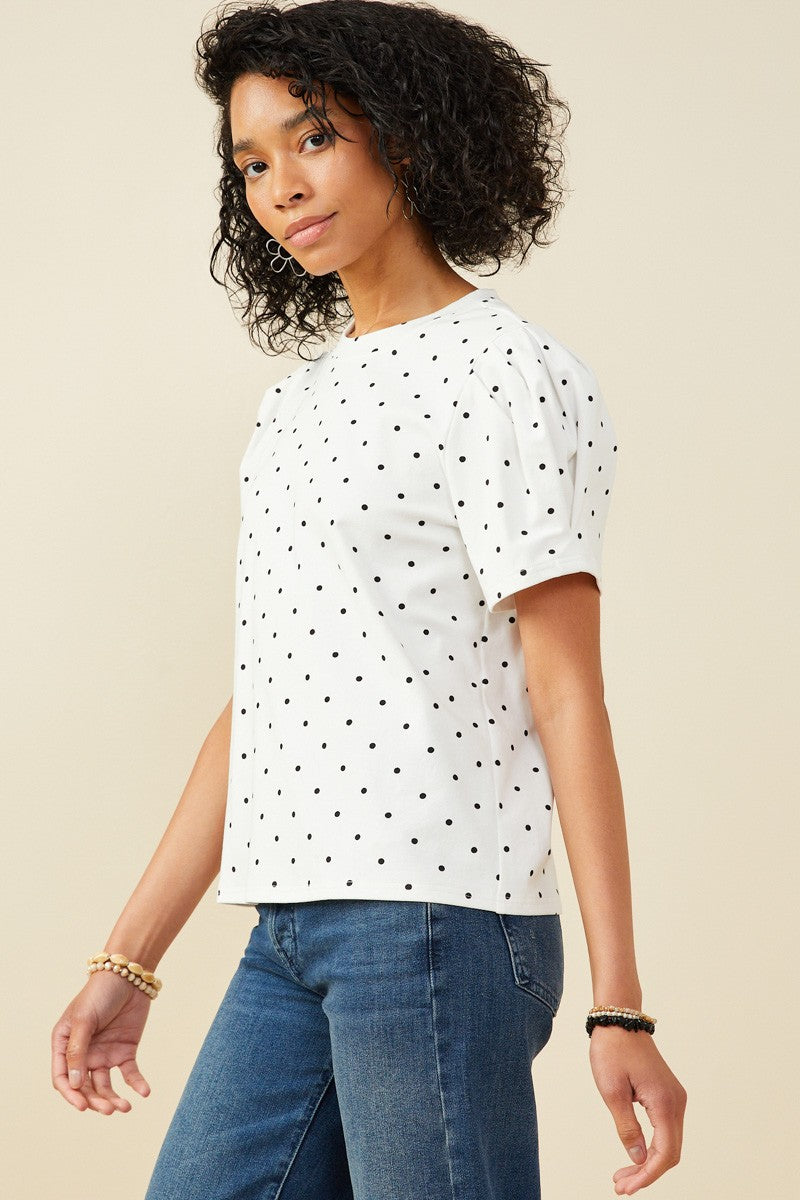 Polka Dot Knit Tee