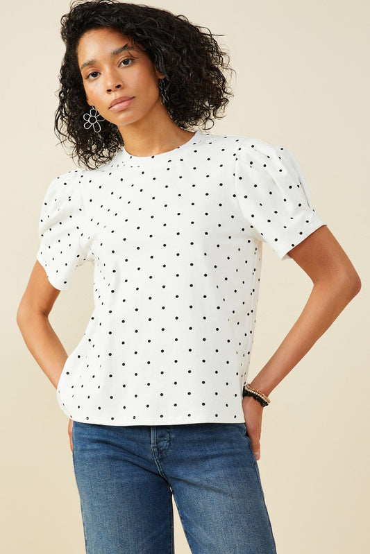 Polka Dot Knit Tee