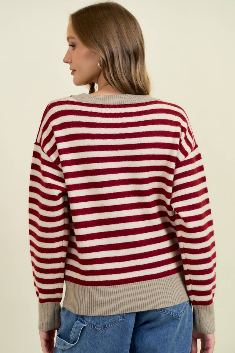 Striped Colorblock Sweater