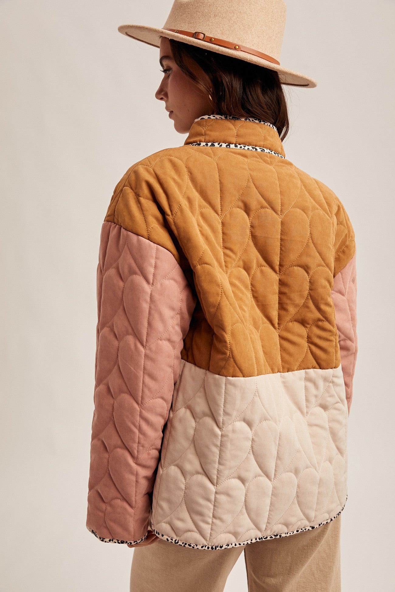 Color Block Quilted Jacket