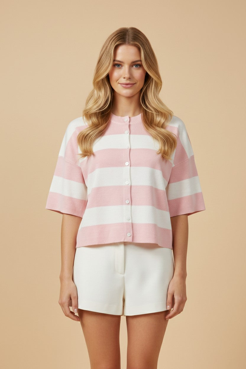 Striped Button Down Top