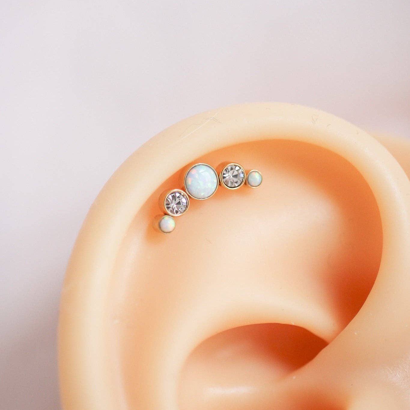 Mystique Opal Flat Back Stud