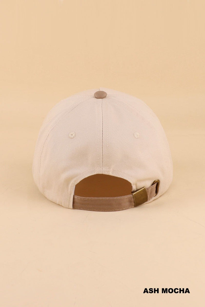 Dachshund Two Tone Cotton Hat| Ash Mocha
