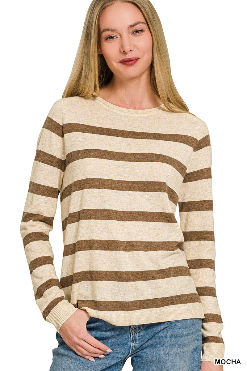 Striped Round Neck Sweater