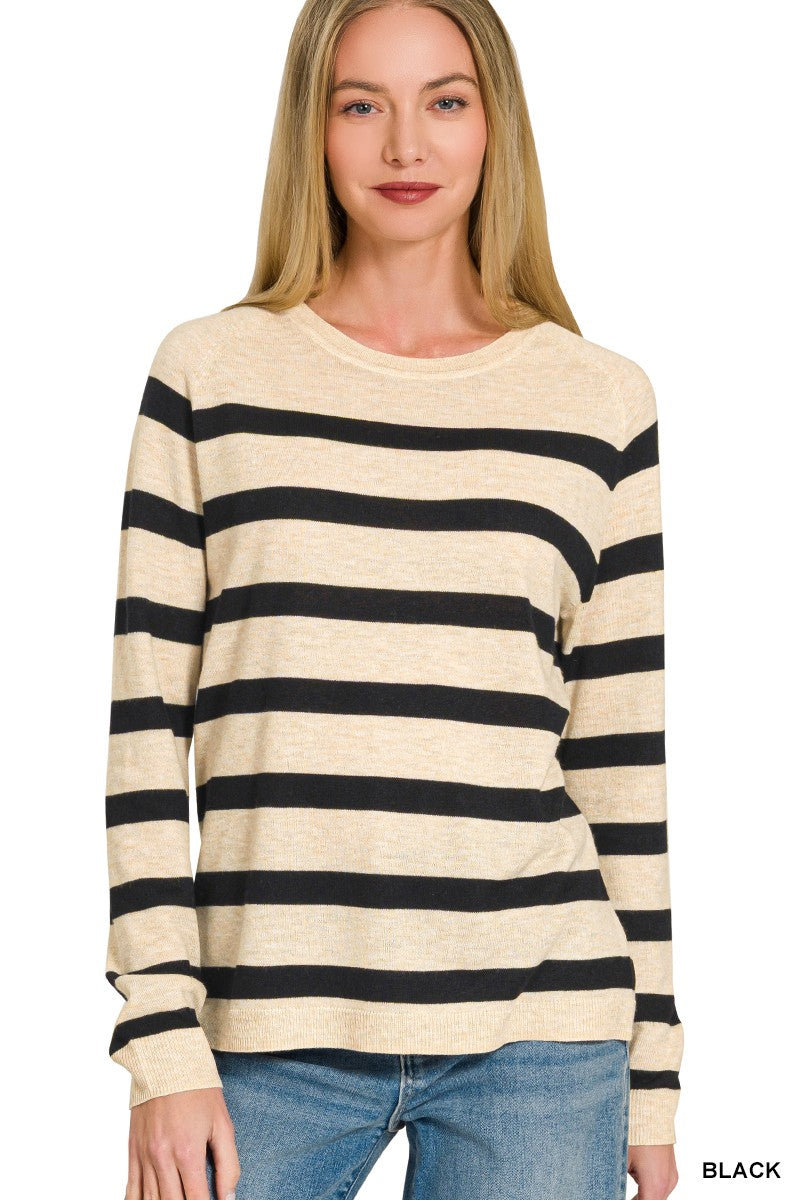 Striped Round Neck Sweater