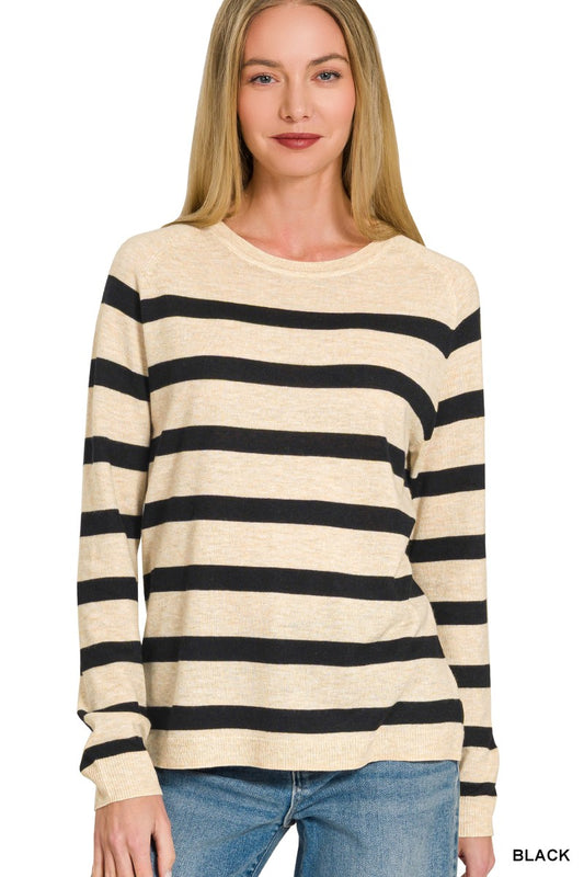 Striped Round Neck Sweater