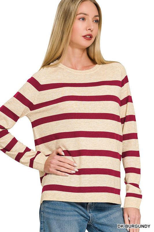 Striped Round Neck Sweater
