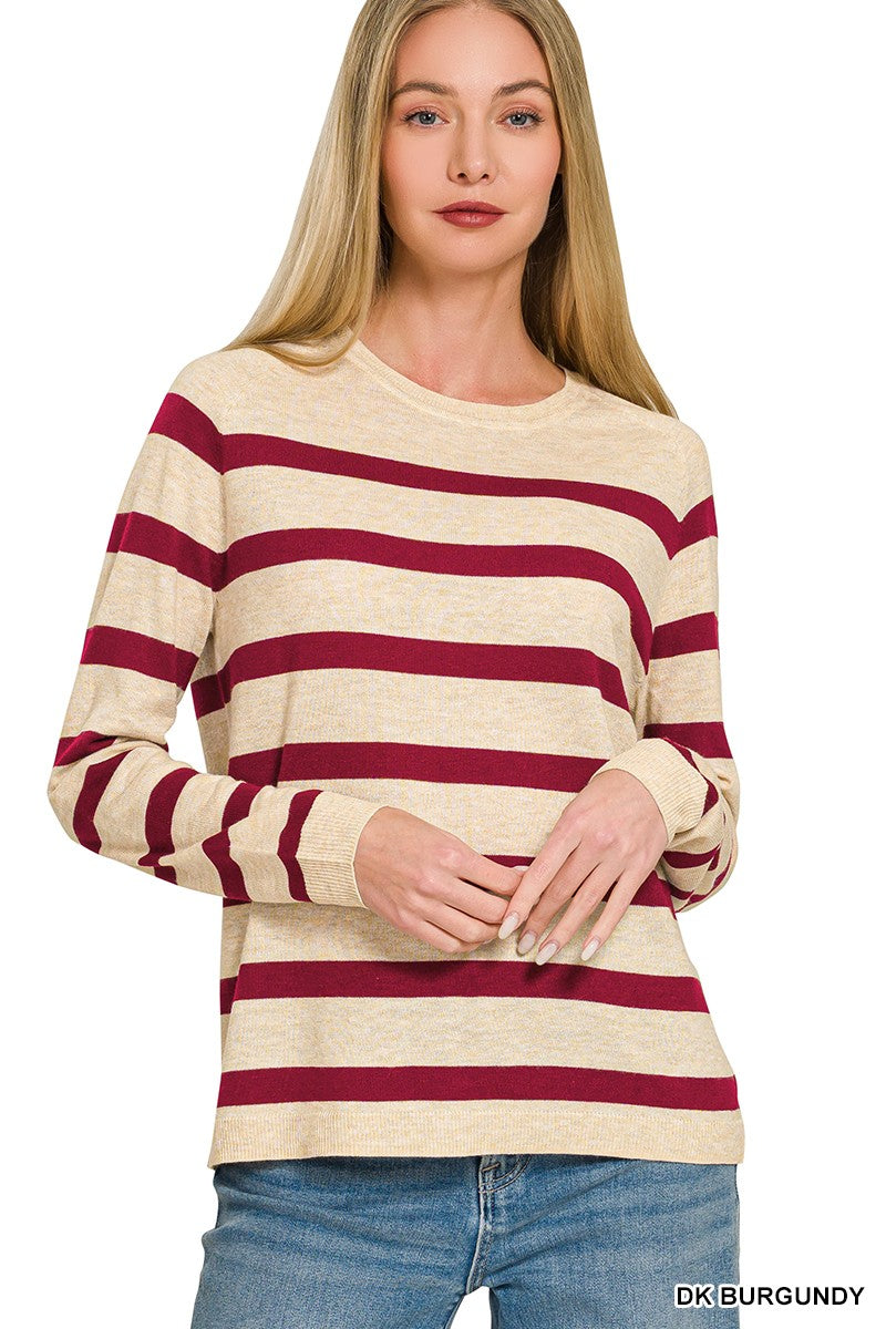 Striped Round Neck Sweater