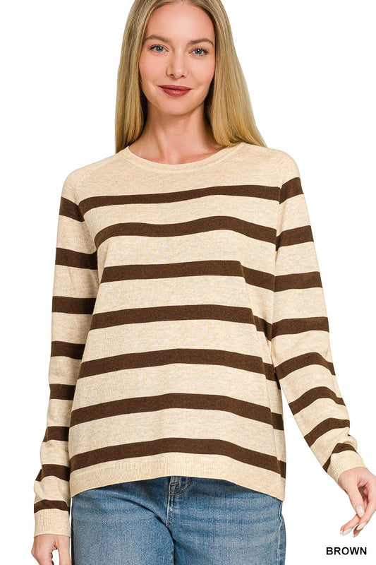 Striped Round Neck Sweater