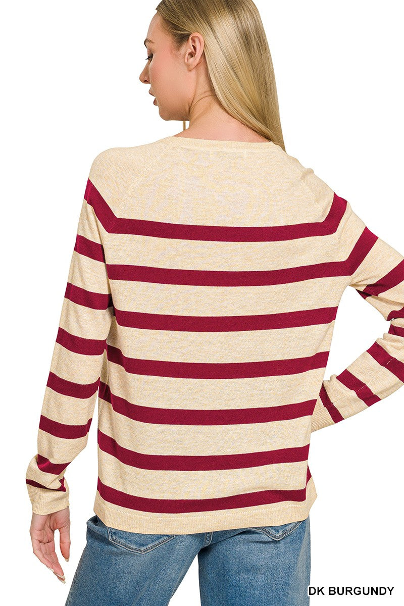 Striped Round Neck Sweater