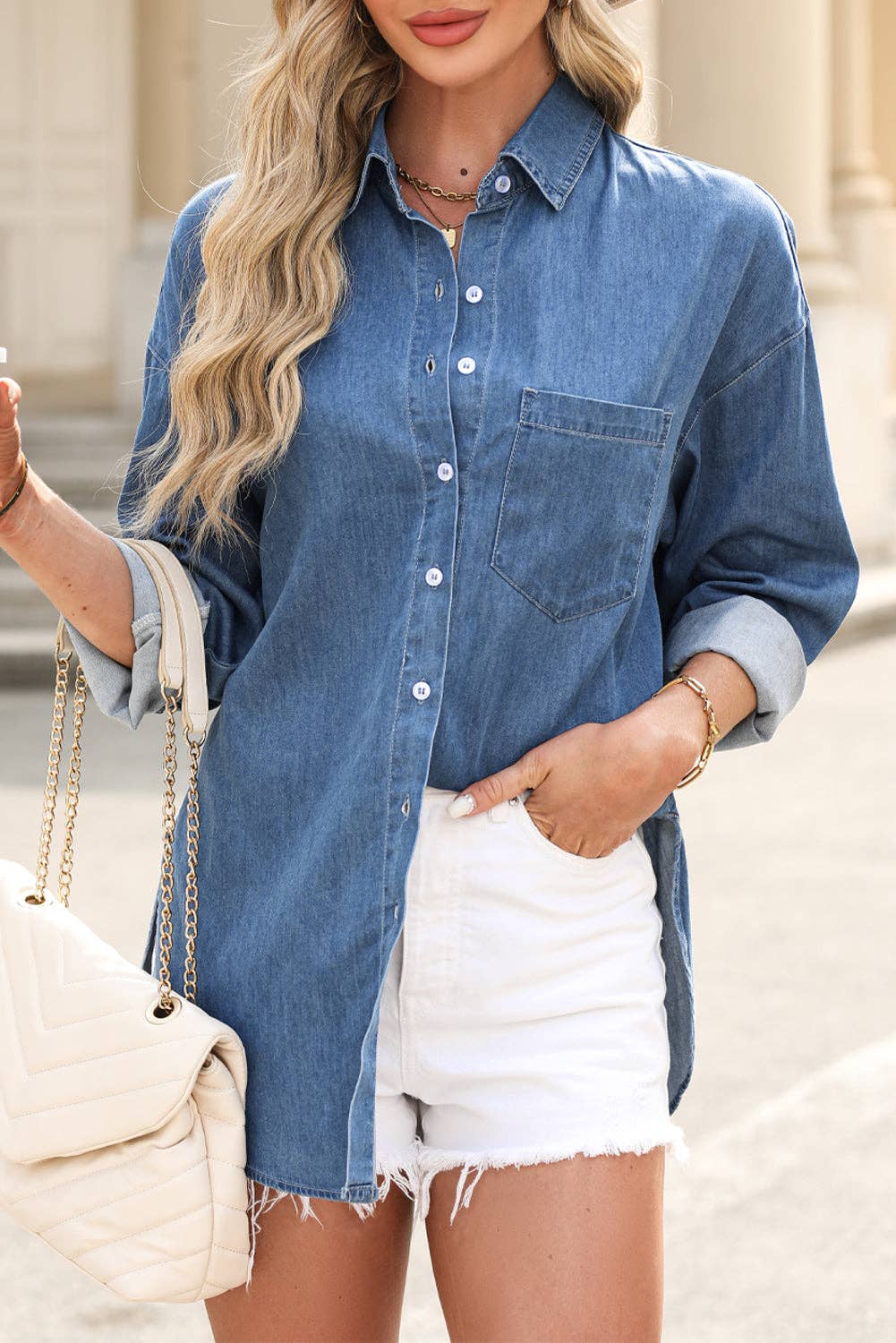 Oversized Denim Shirt