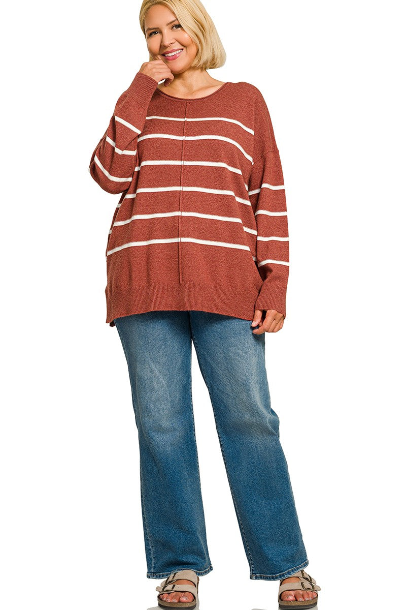 Viscose Thin Striped Sweater