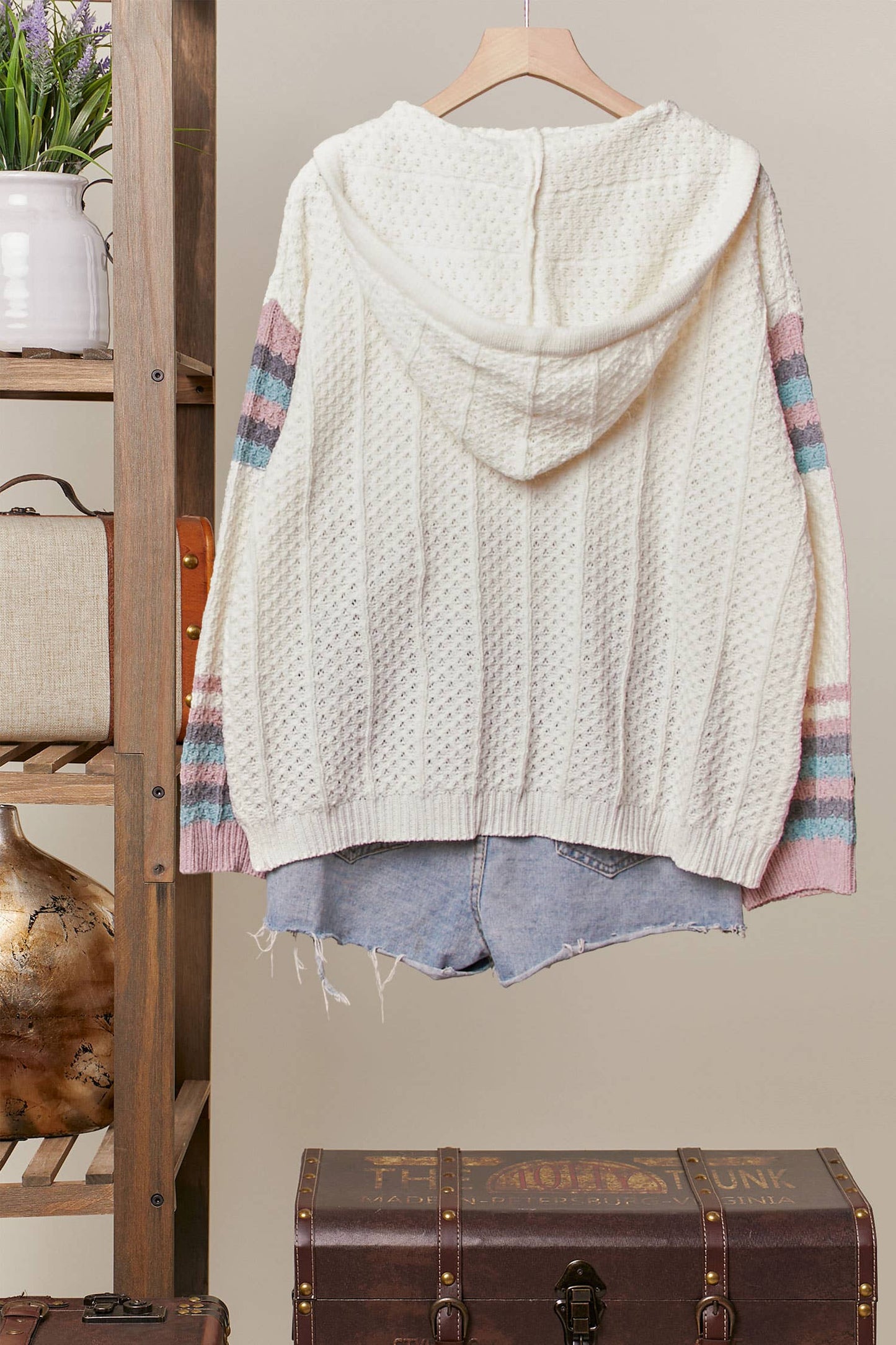 Cable Knit Hoodie Sweater