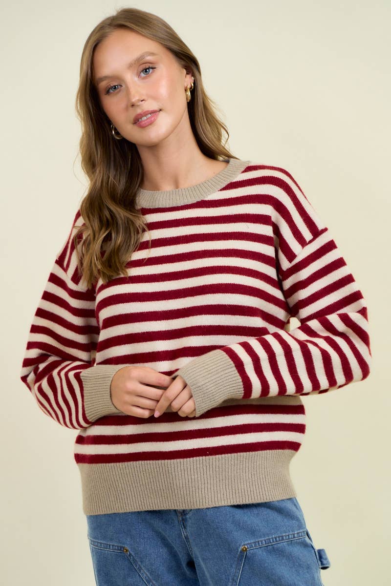 Striped Colorblock Sweater