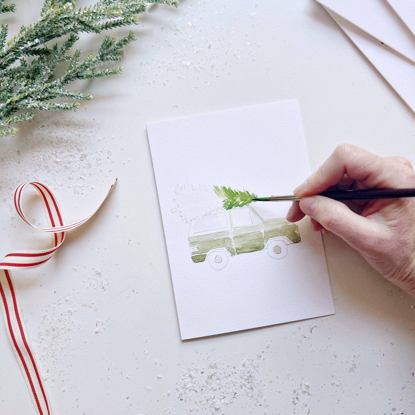 Paintable Notecards | Christmas Cheer