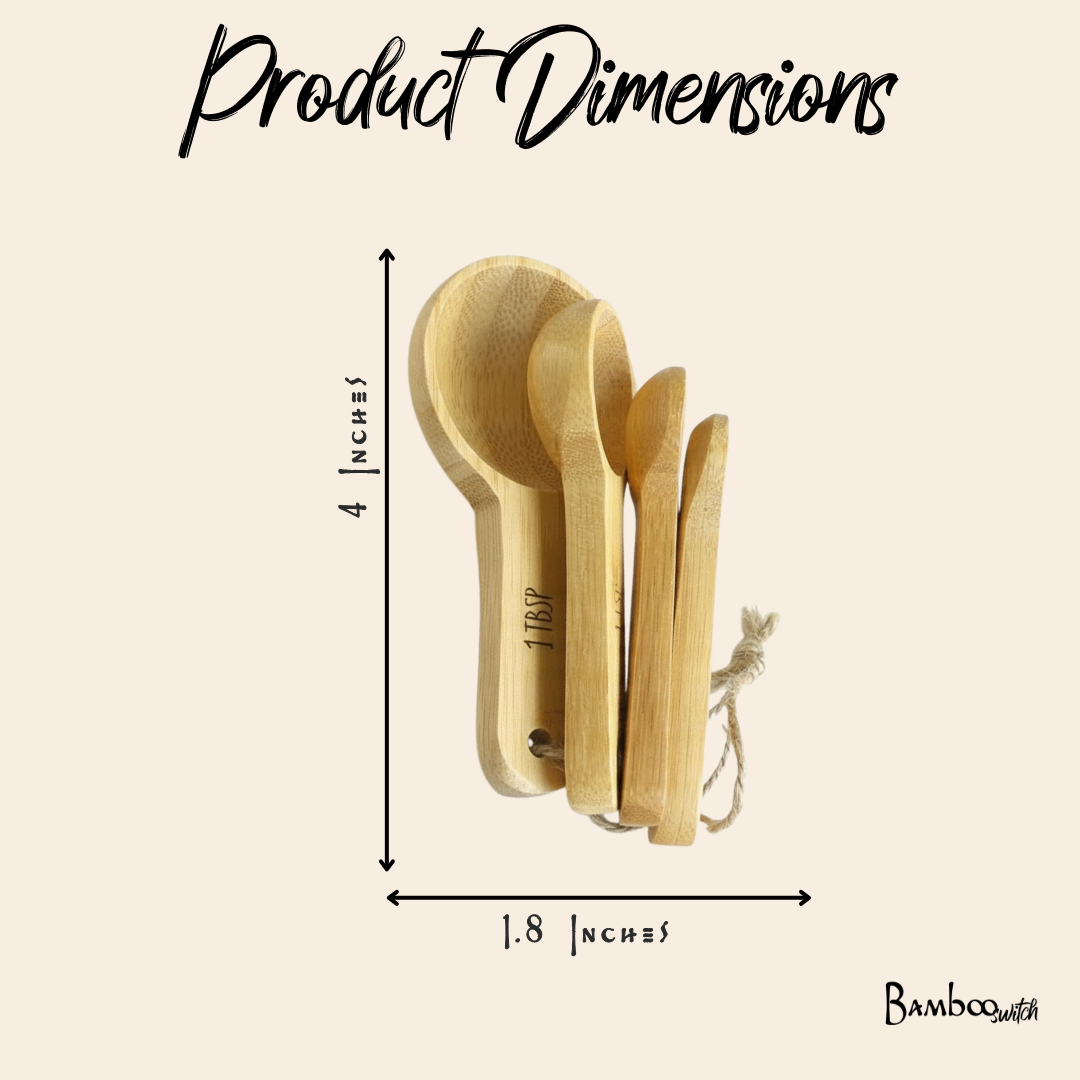 Bamboo Measuring Spoon Set