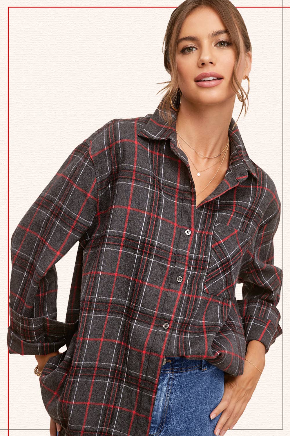 Button Down Plaid Shirt