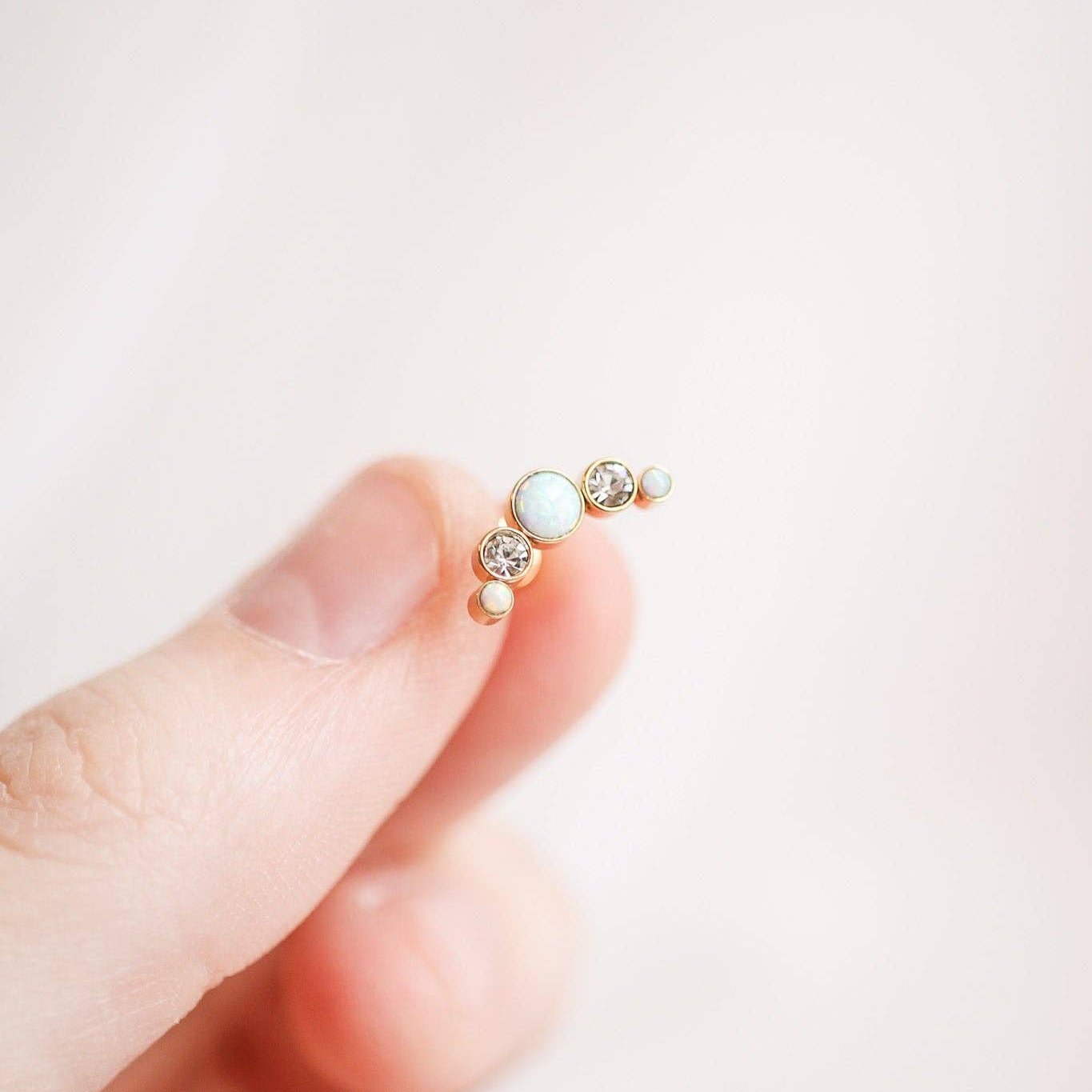 Mystique Opal Flat Back Stud