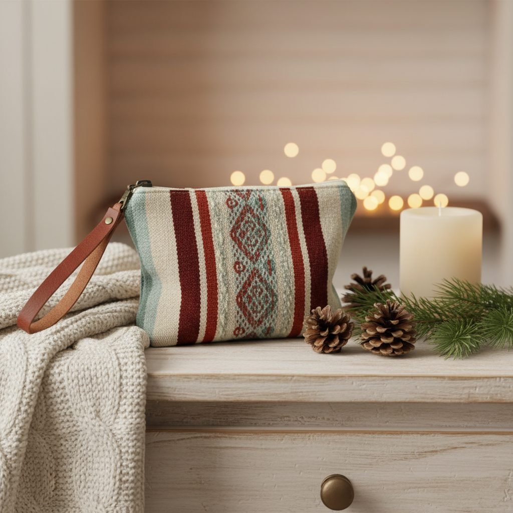 Makeup Pouch in Bolivian Wool | Haven