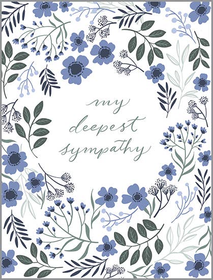 Sympathy Card | Deepest Blue Flowers