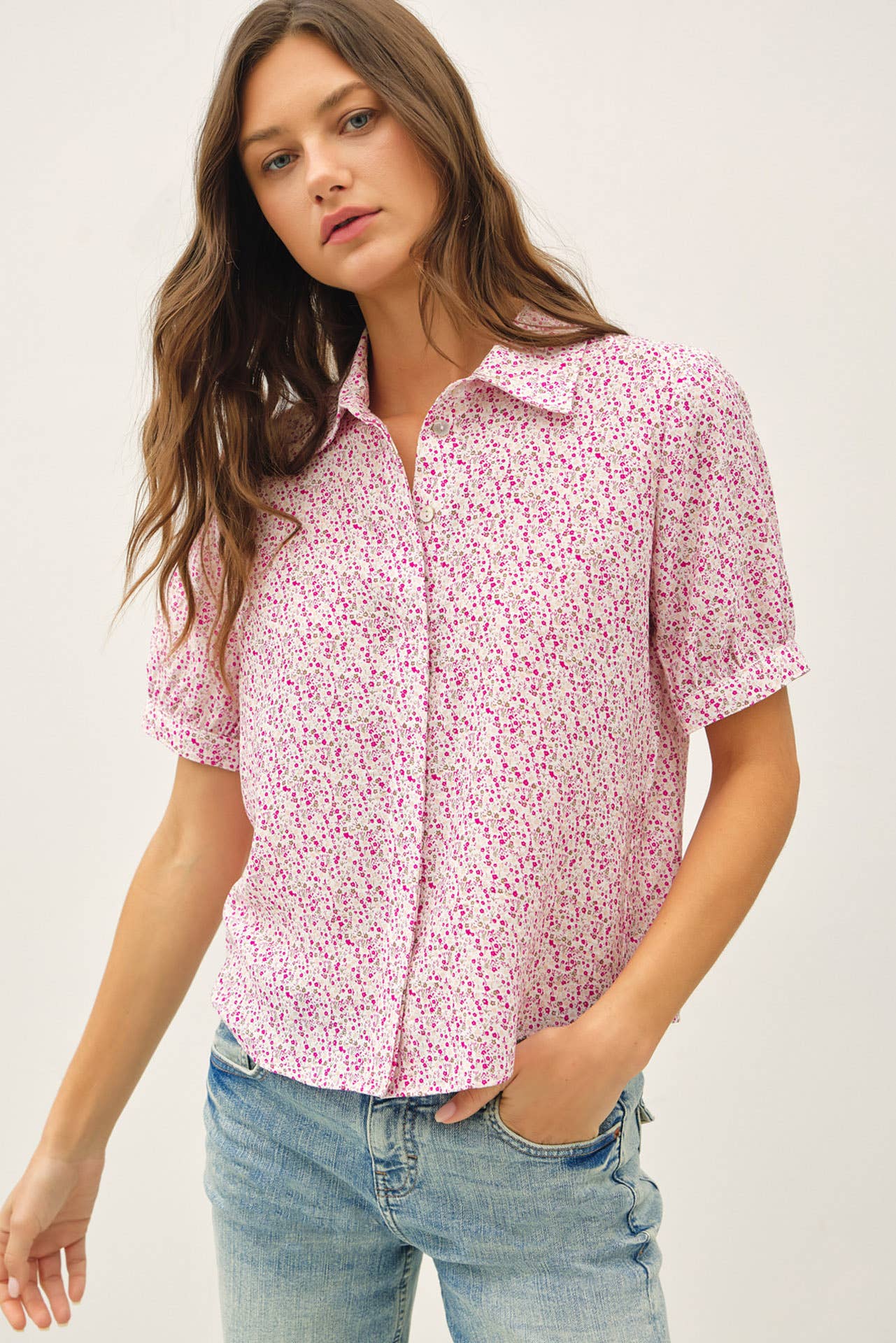 Ditsy Print Blouse