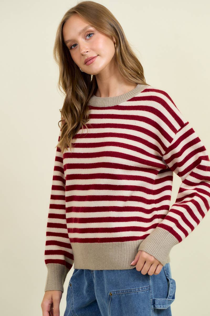 Striped Colorblock Sweater