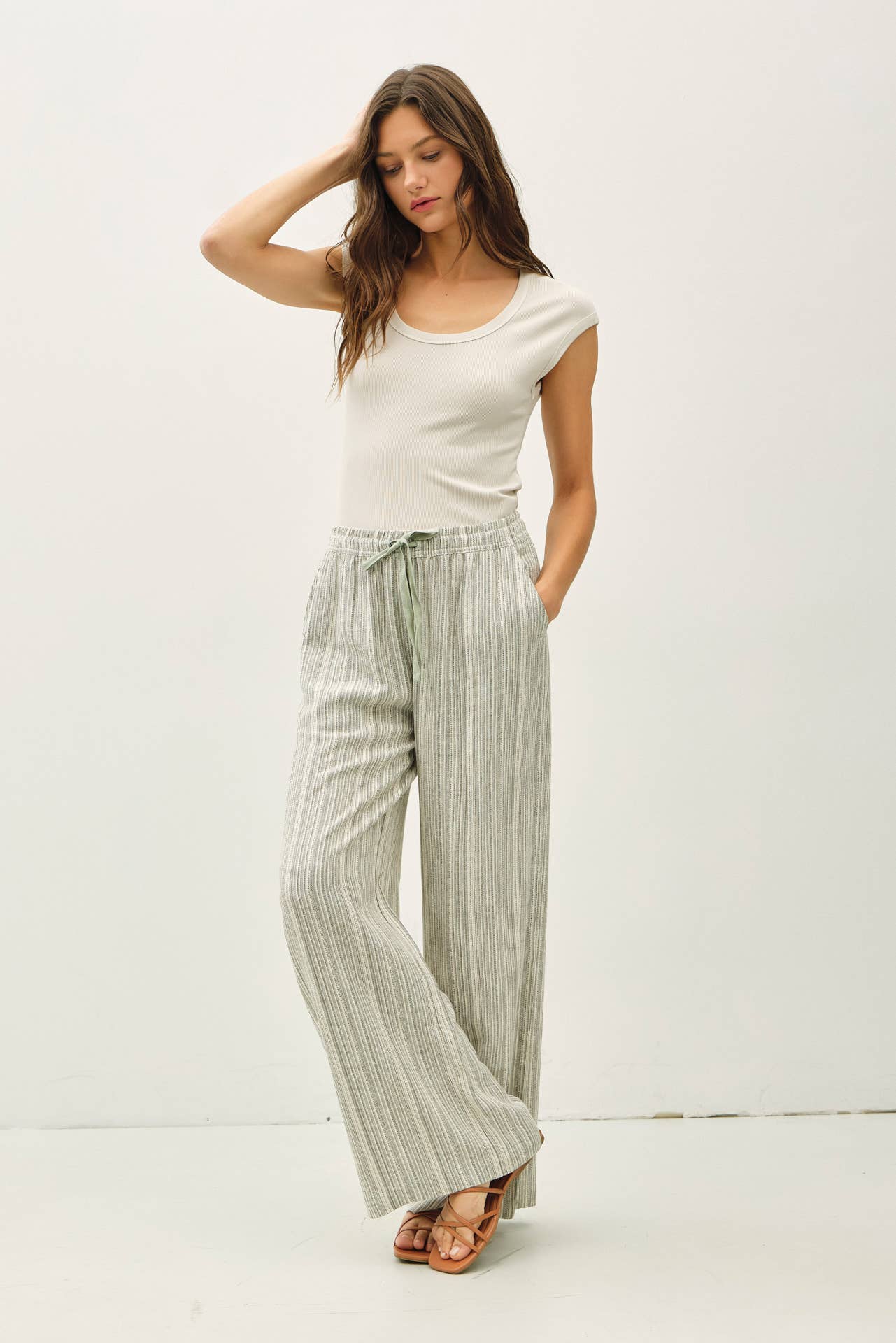 Linen Wide Leg Pants