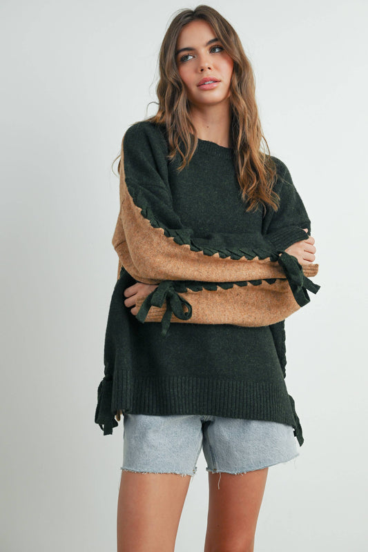 Crew Neck Long Sleeve Pullover Sweater