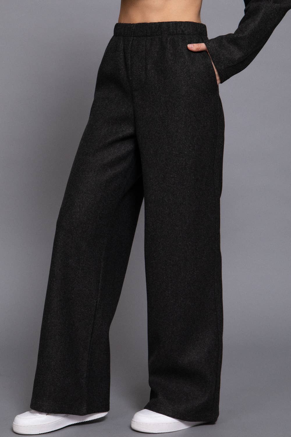 Soft Felt Pants | Black