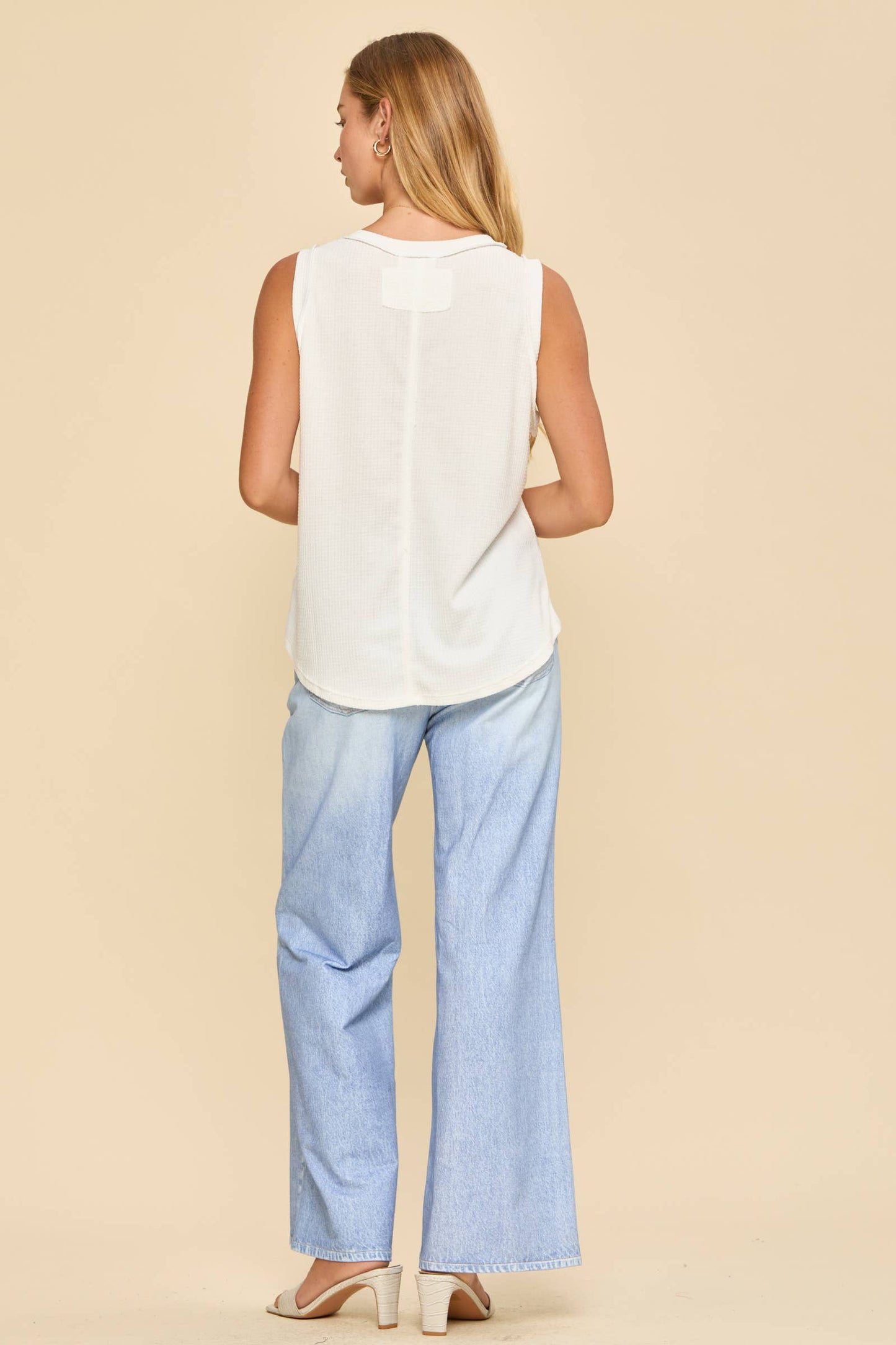 Round Neck Knit Tank Top