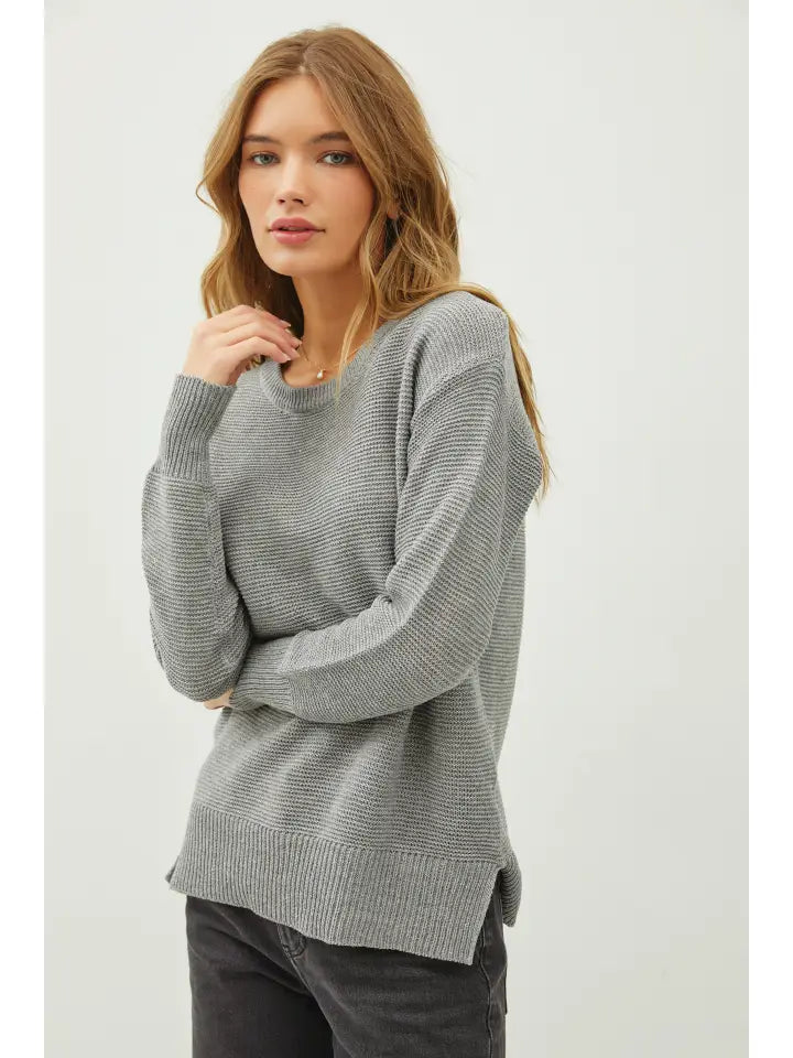 Basic Round Neck Boyfriend Sweater