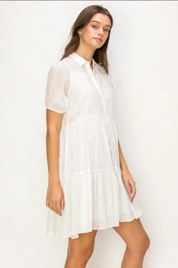 Tiered Shirt Dress