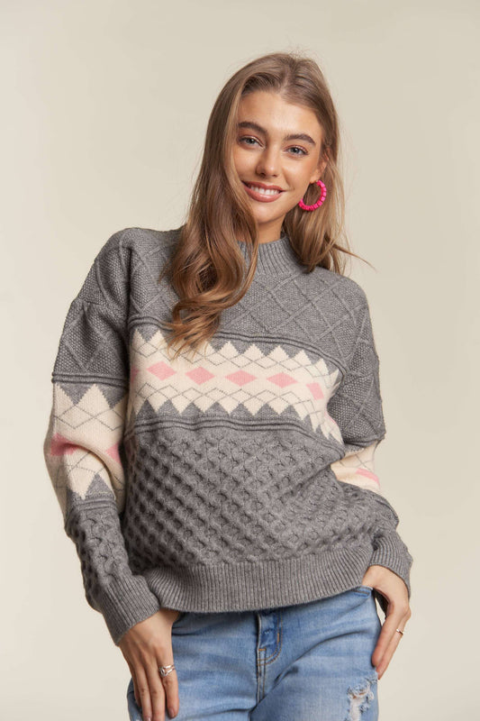 Waffle Textured Sweater