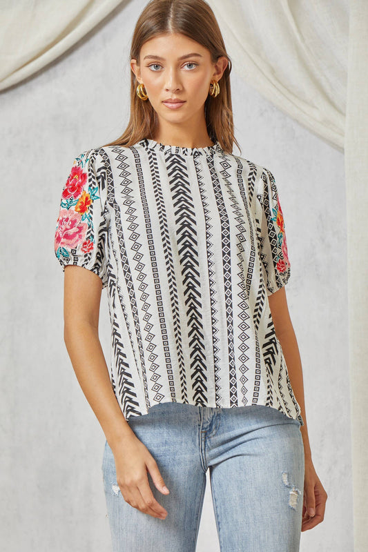 Geo Printed Inspired Top