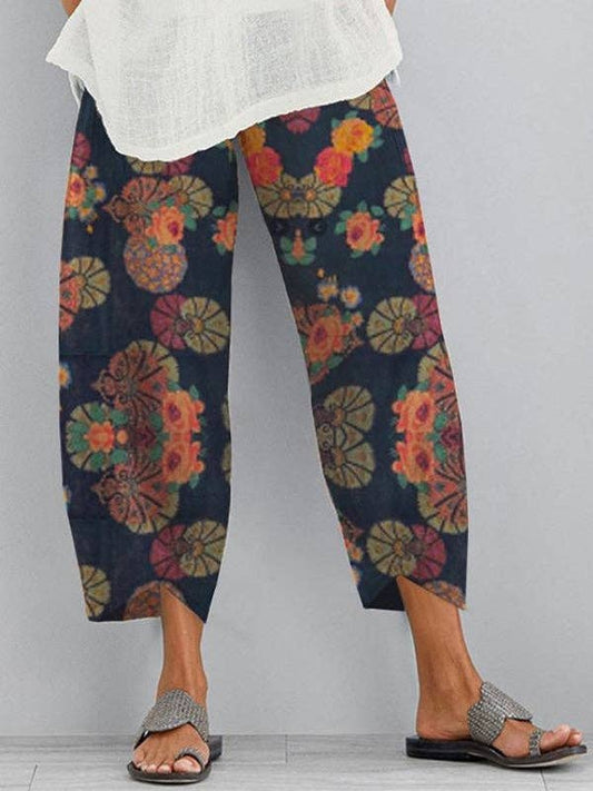 Boho Tulip Hem Ankle Pants