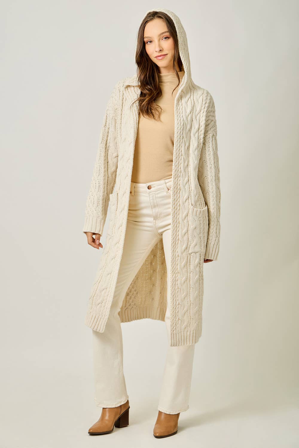 Long Hooded Cardigan