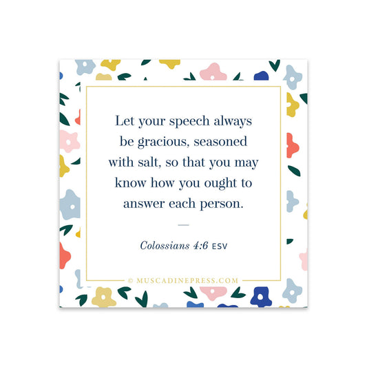 Scripture Static Cling, Salty Speech