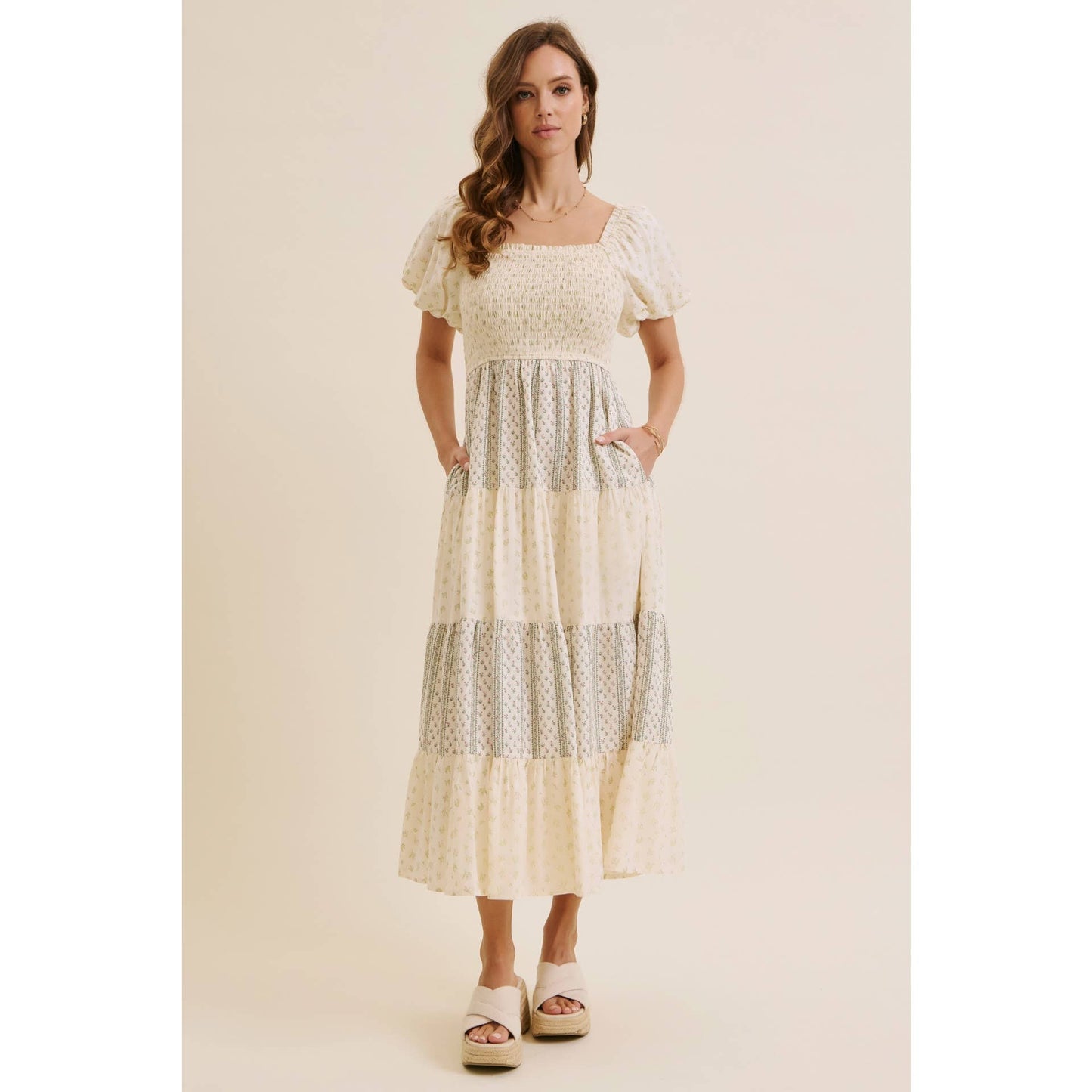 French Countryside Floral Dress