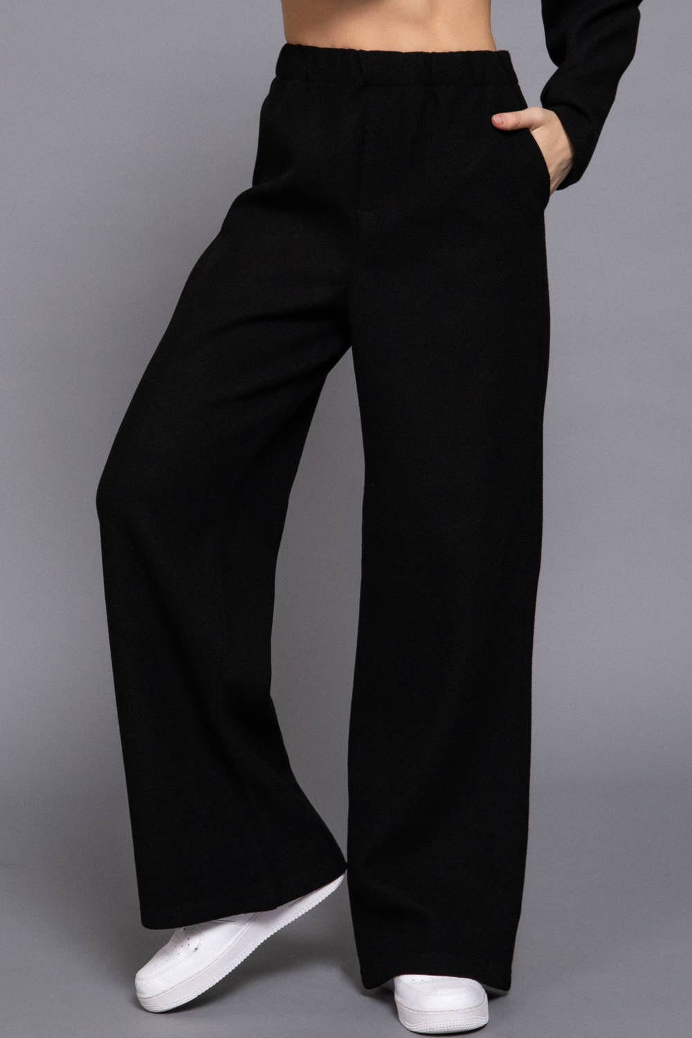 Soft Felt Pants | Black