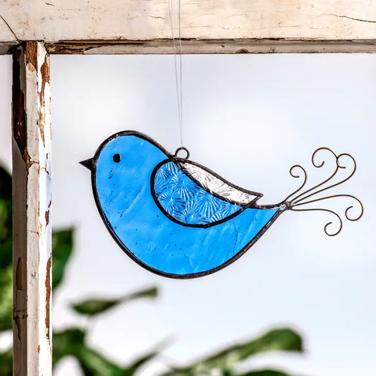 Glass Ornament | Blue Bird