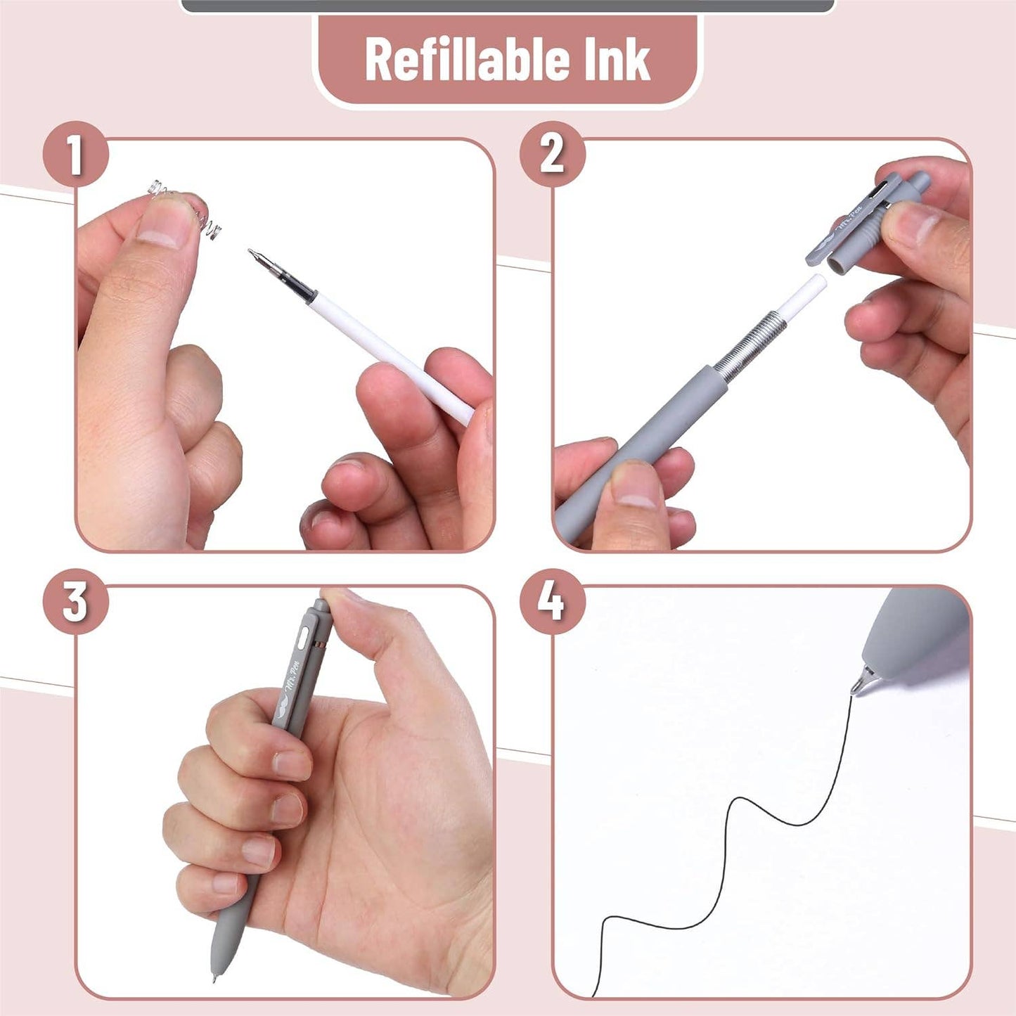 Mr. Pen | Retractable Gel Pens 0.5mm