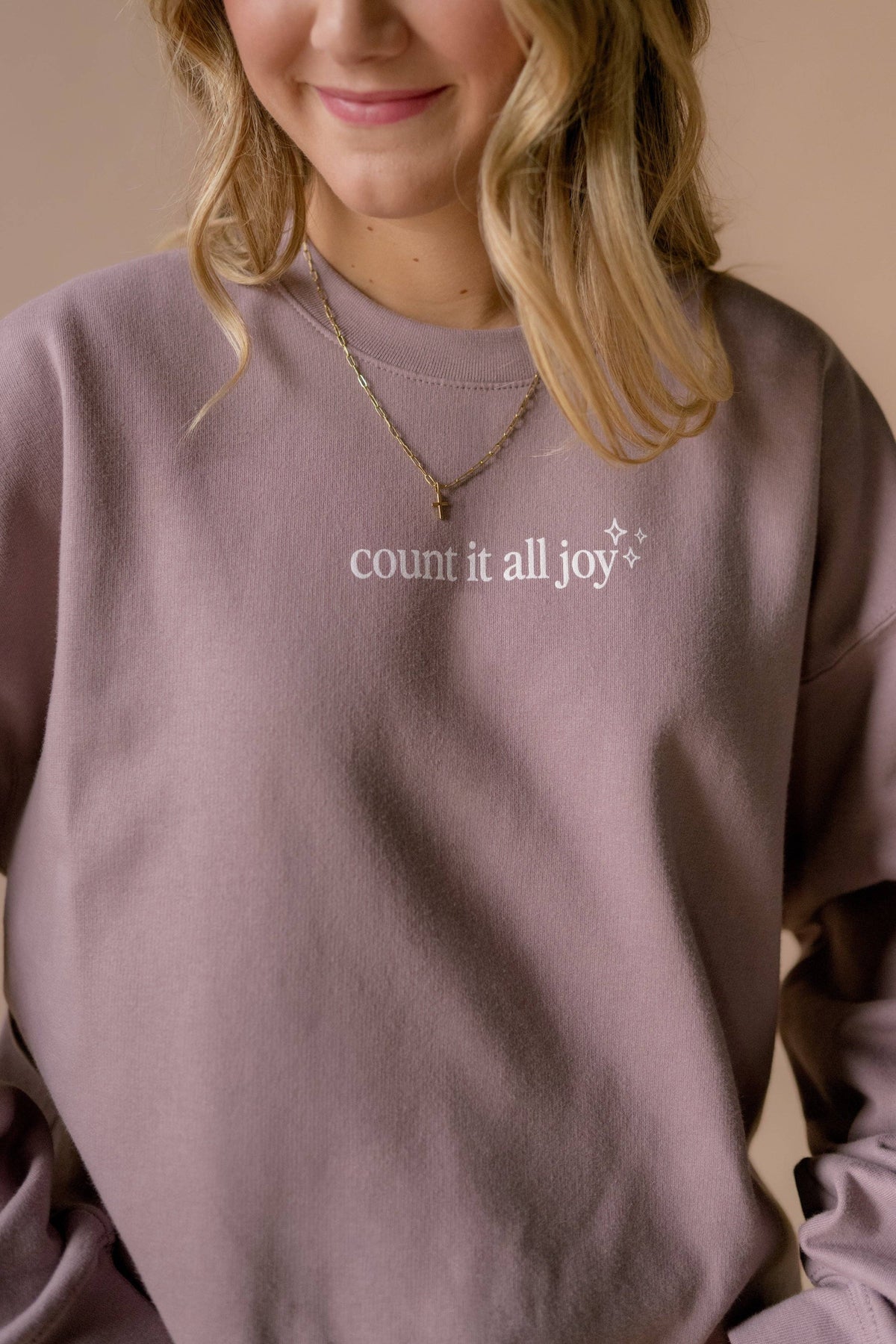 Count It All Joy Sweatshirt |  Dusty Mauve