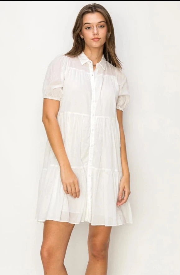 Tiered Shirt Dress